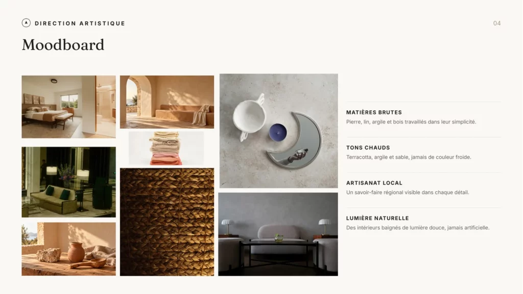 Direction artistique AUREA — moodboard