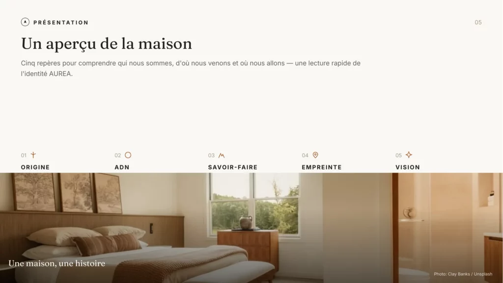 Présentation AUREA harmonisée — un aperçu de la maison