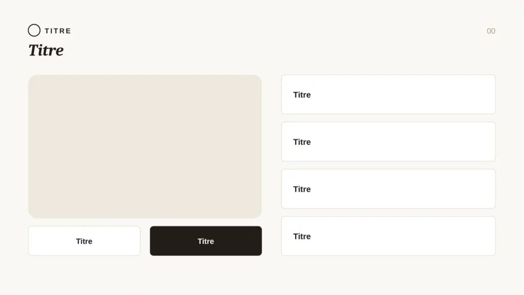 Template PowerPoint AUREA — layout visuel et liste